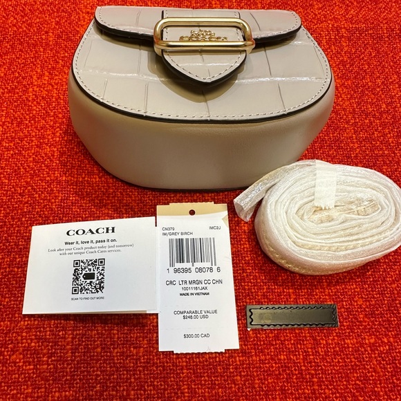 ❤️❤️❤️NWT Coach Morgan mini wallet on a chain+detachable metal strap ❤️❤️❤️ - Picture 7 of 14